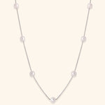 14K White Gold Fresh Water Pearl Necklace