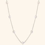 14K White Gold Fresh Water Pearl Necklace