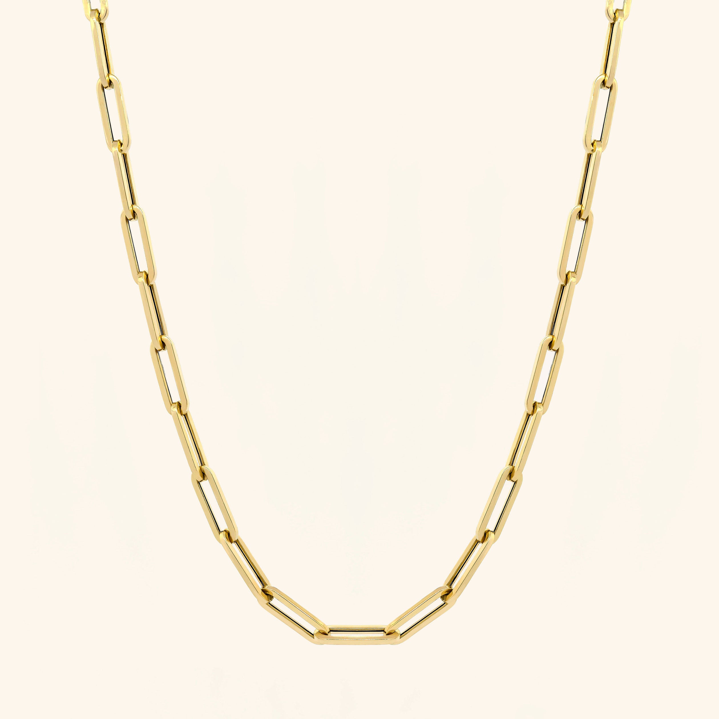 14K Yellow Gold Medium Paper Clip Chain