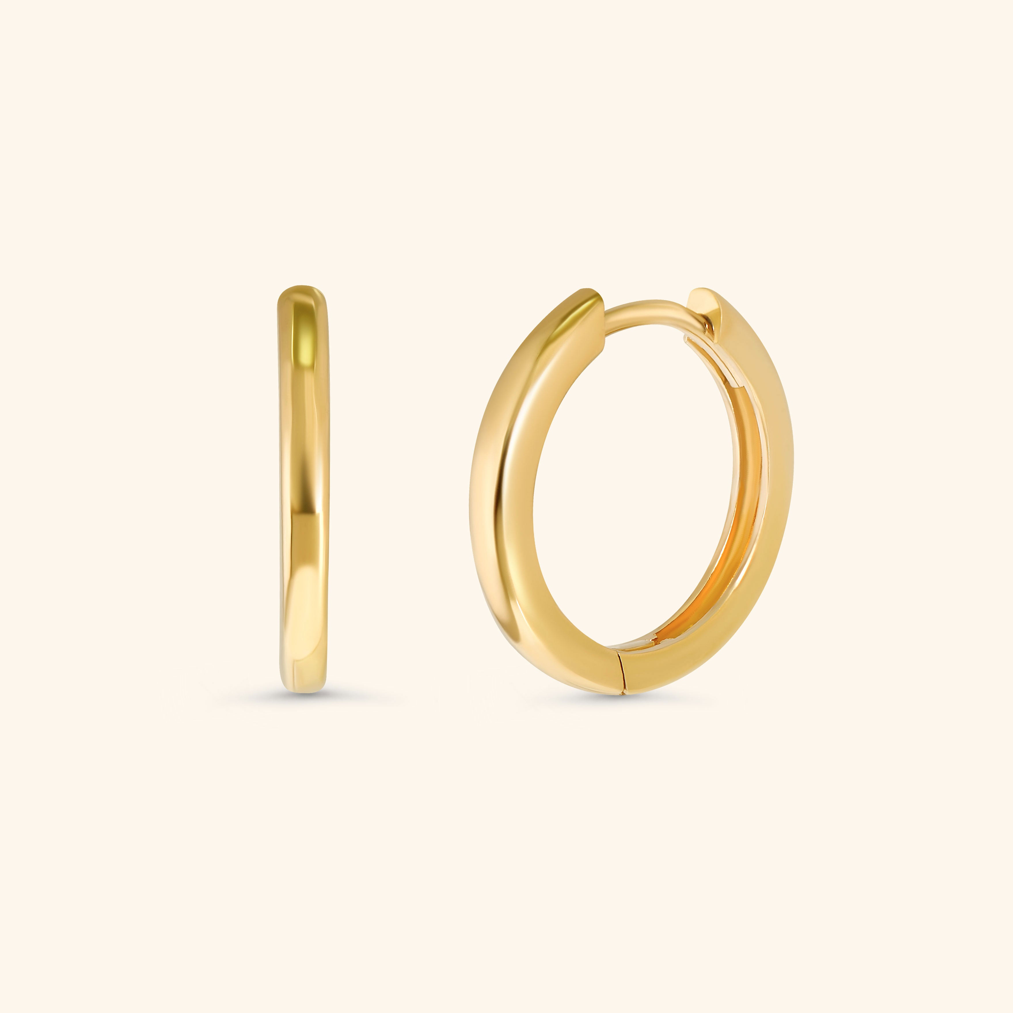 14K Yellow Gold Small Hoop Earrings