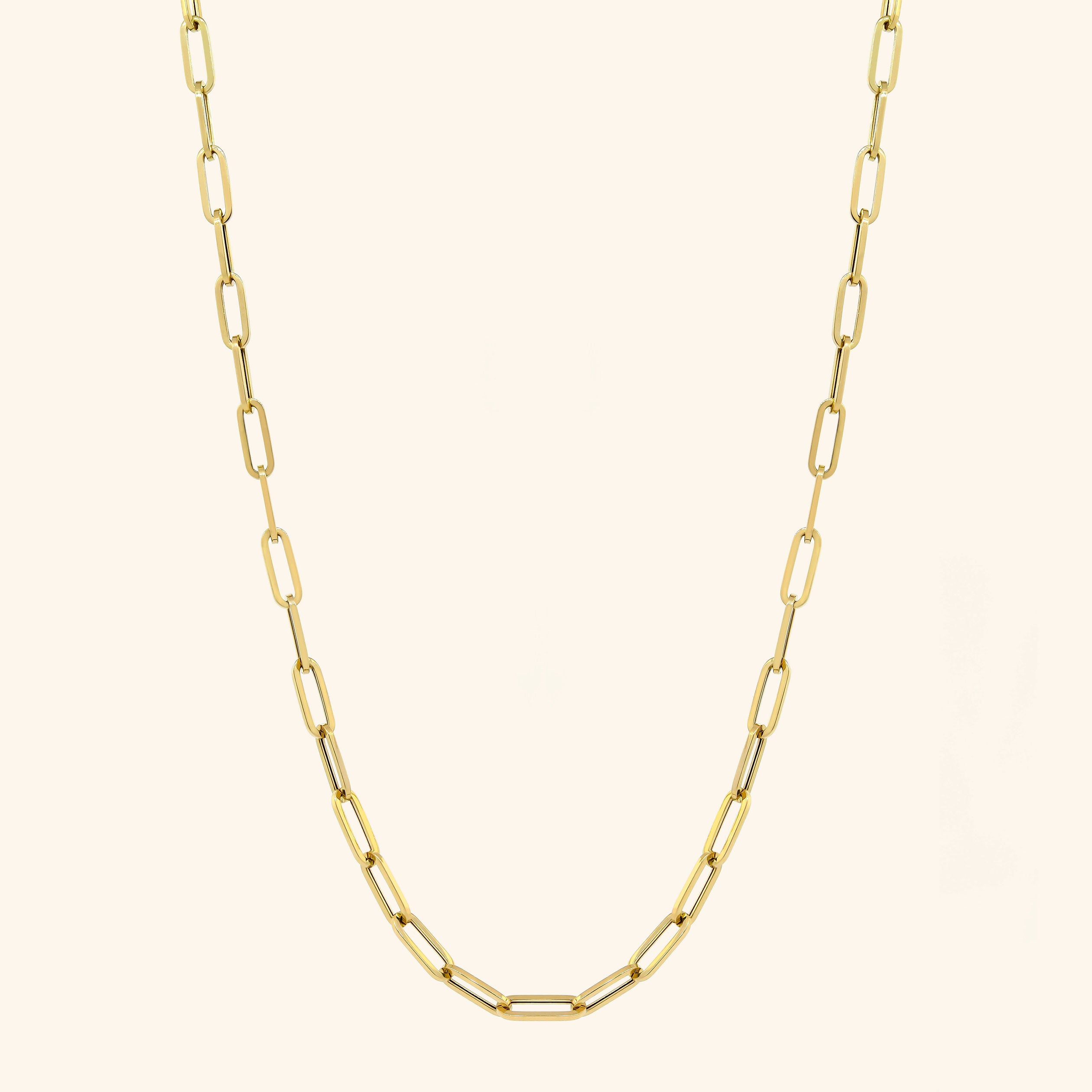 14K Yellow Gold Small Paper Clip Chain