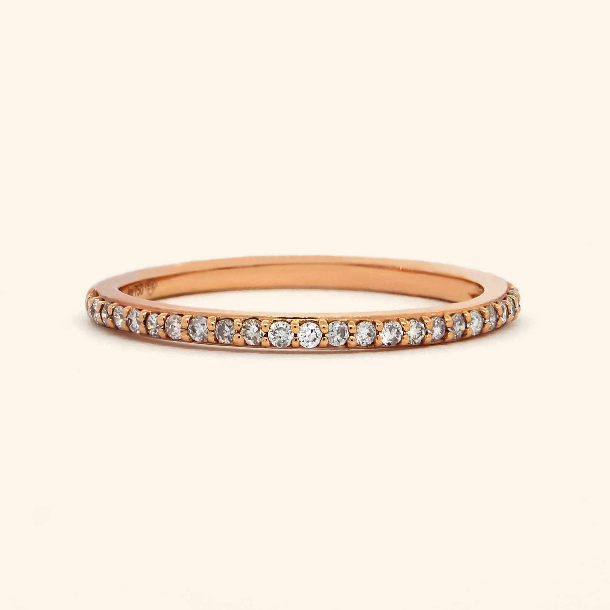 18K Rose Gold Diamond Eternity Band