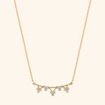 18K Rose Gold Diamond Scatter Trio Necklace