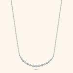 18K White Gold Crescent Diamond Necklace