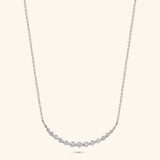 18K White Gold Crescent Diamond Necklace