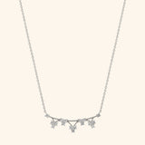 18K White Gold Diamond Scatter Trio Necklace