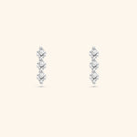 18K White Gold Diamond Trio Stud Earrings