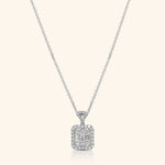 18K White Gold Multi Diamond Pendant with Halo