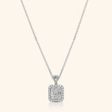 18K White Gold Multi Diamond Pendant with Halo