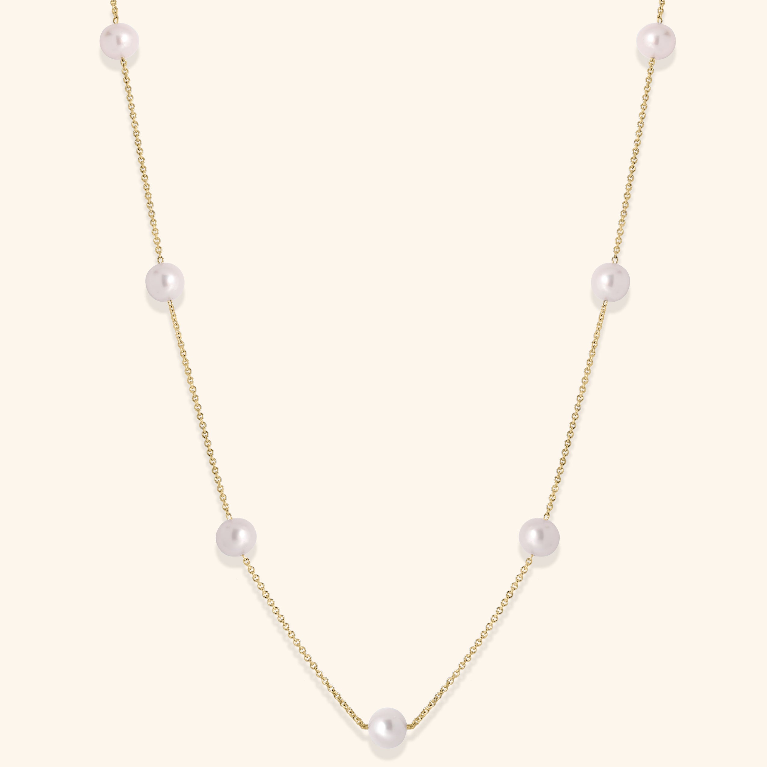 14K Yellow  Gold Fresh Water Pearl Necklace