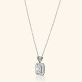 18K White Gold Multi Diamond Pendant with Halo